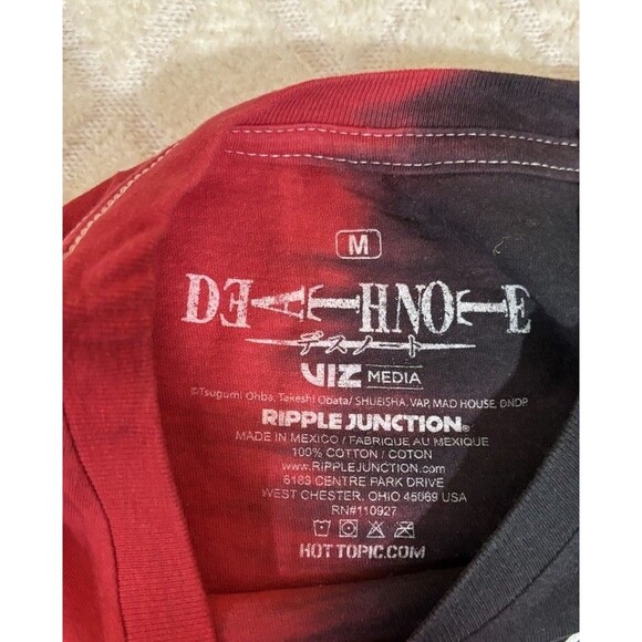 Ripple Junction Death Note Miss Amane Split Portrait Red Black Tee Size M - Picture 10 of 12